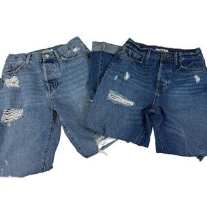 Forever 21 Women's‎ Jeans Size 25 Lot Of 2 Distressed Button Fly Great Condition
